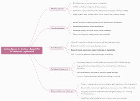 Meeting Agenda for Creating a Budget Plan for a Nonprofit Organization