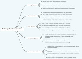 Meeting Agenda for Improving Customer Service for a Retail Company