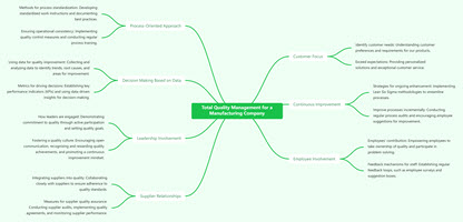 Total Quality Management for a Manufacturing Company