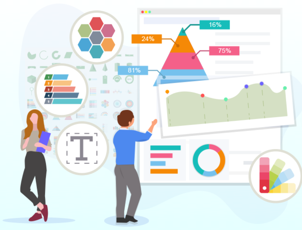 Analyse and review horizontal infographic | Infographic Template