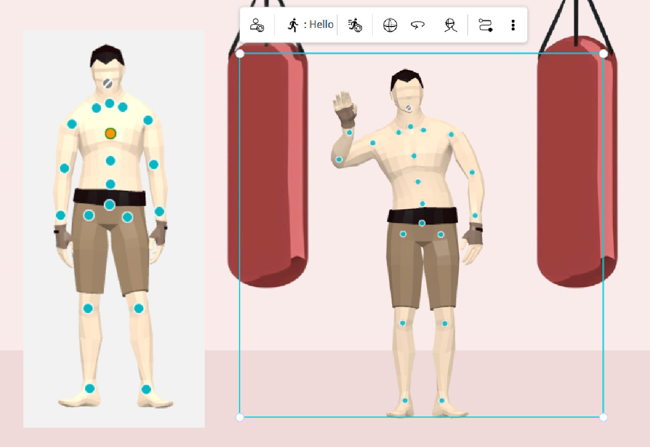 3d character rigging to customize action